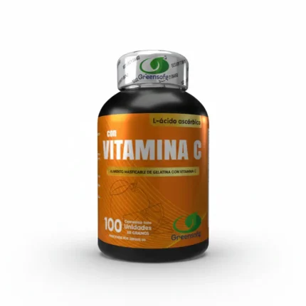 Vitamina C cápsulas blandas (softgel) Greensofg 100 unidades – antioxidante para sistema inmune (INVIMA RSA-0037244-2025)
