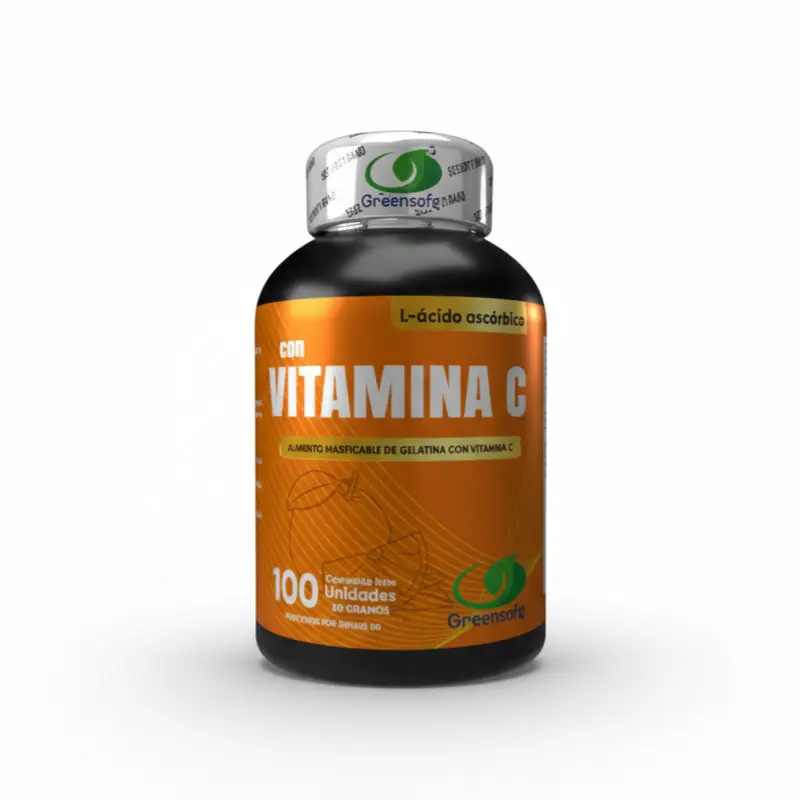Vitamina C cápsulas blandas (softgel) Greensofg 100 unidades – antioxidante para sistema inmune (INVIMA RSA-0037244-2025)